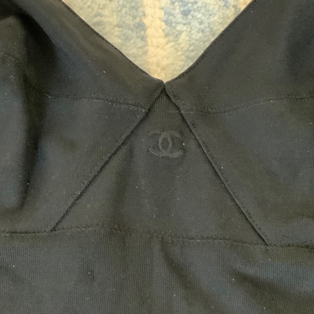 RARE CHANEL VINTAGE 97P CC BLACK BODYCON JUMPER ROMPER 40 - Picture 13 of 14